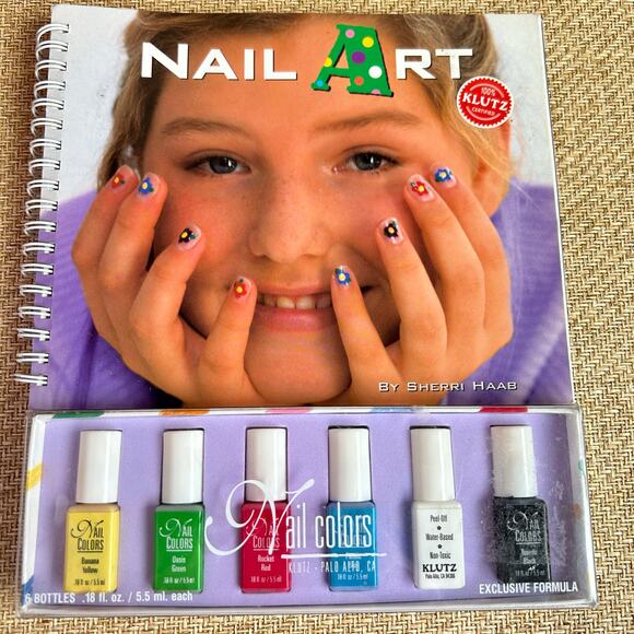 Klutz Nail Art Kit Book Scholastic 2000s Polish Included Lightly Loved Book - Picture 1 of 7